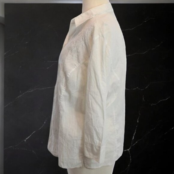 Vintage Eddie Bauer Embroidered Button Front Shirt Tailored Fit XL - Picture 3 of 7